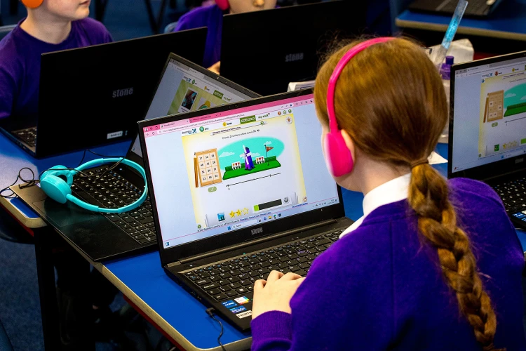Child on DreamBox Maths