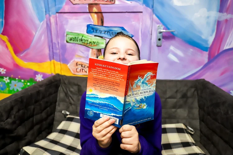 A child reading a book