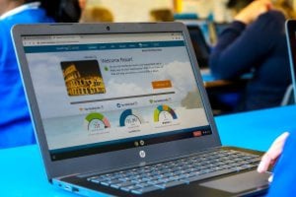 Laptop showing Reading Plus