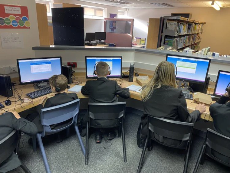 Children using computers