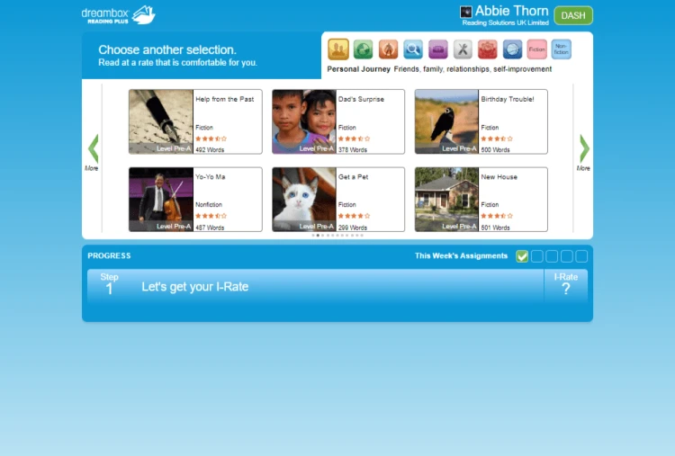 Dreambox Reading Plus Application