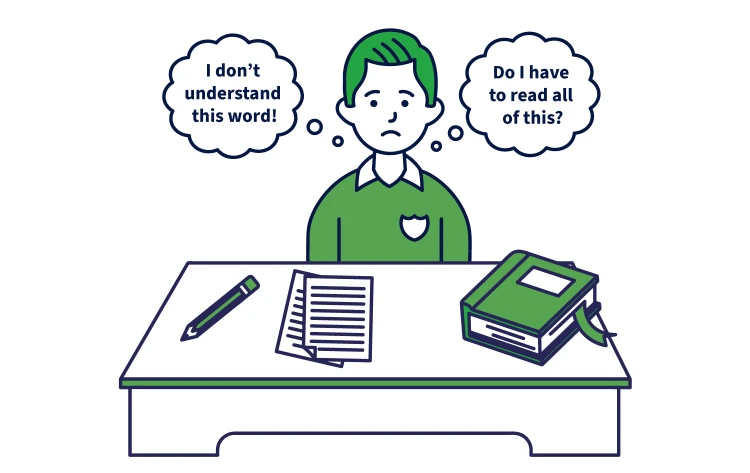 Person at a desk - infographic