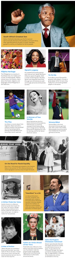 News Article snippet showing text and images