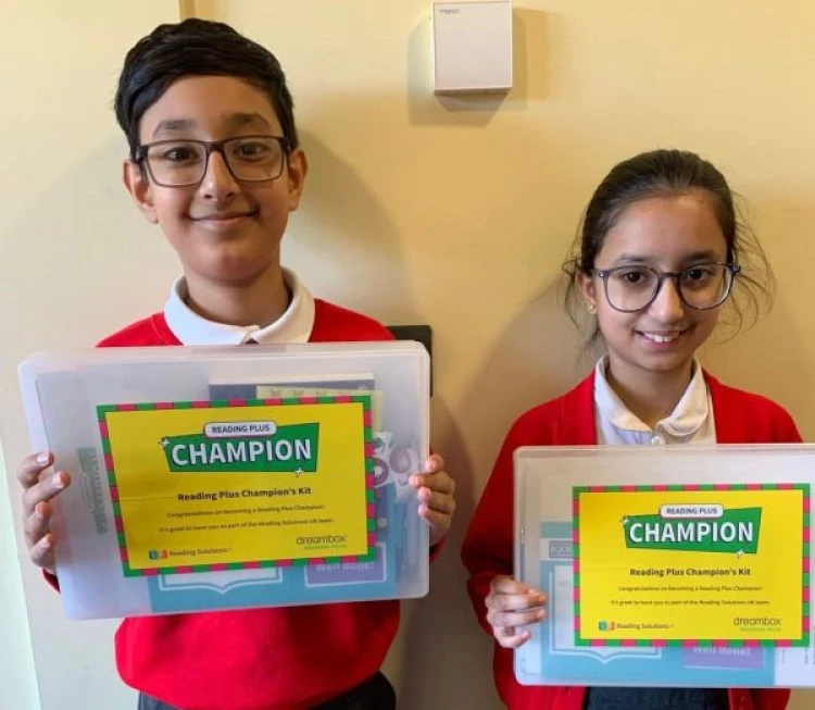 Umme and Abdul-Mueez Reading Plus Champion
