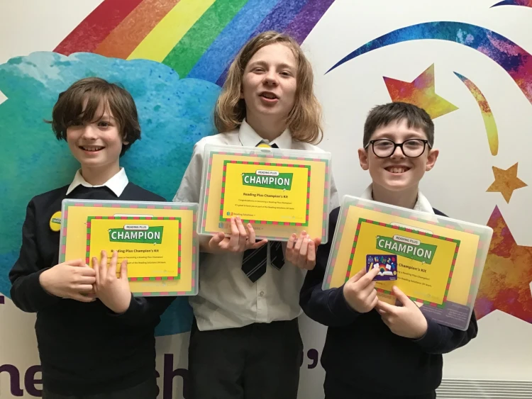 Students celebrating awards