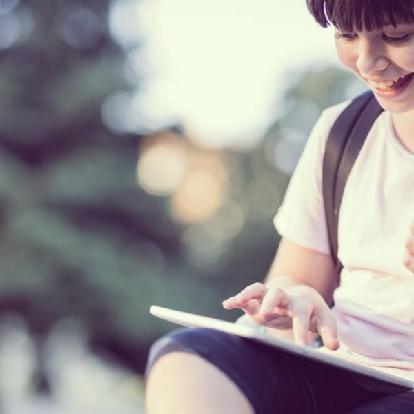 Person using a tablet